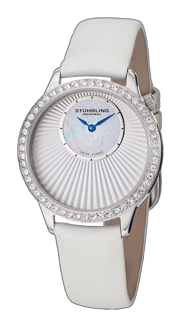 Vogue-336 White Leather | Silver Dial
