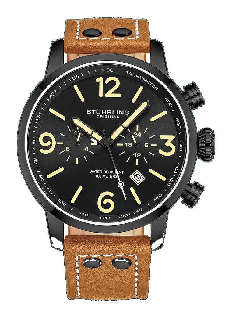 Aviator Black Dial / Tan Leather | Black Dial