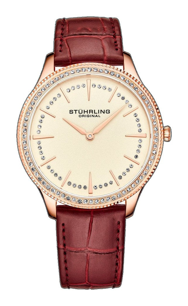 Symphony Red Leather | Ivory Dial