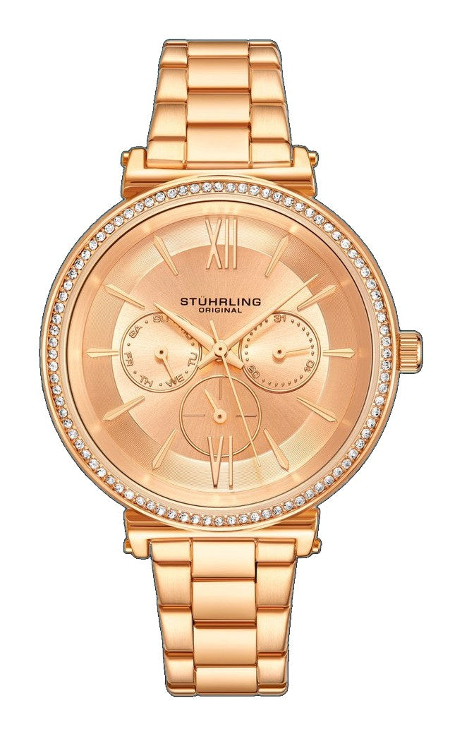 Symphony-3908.5 Rose Gold Stainless Steel | Orange Dial