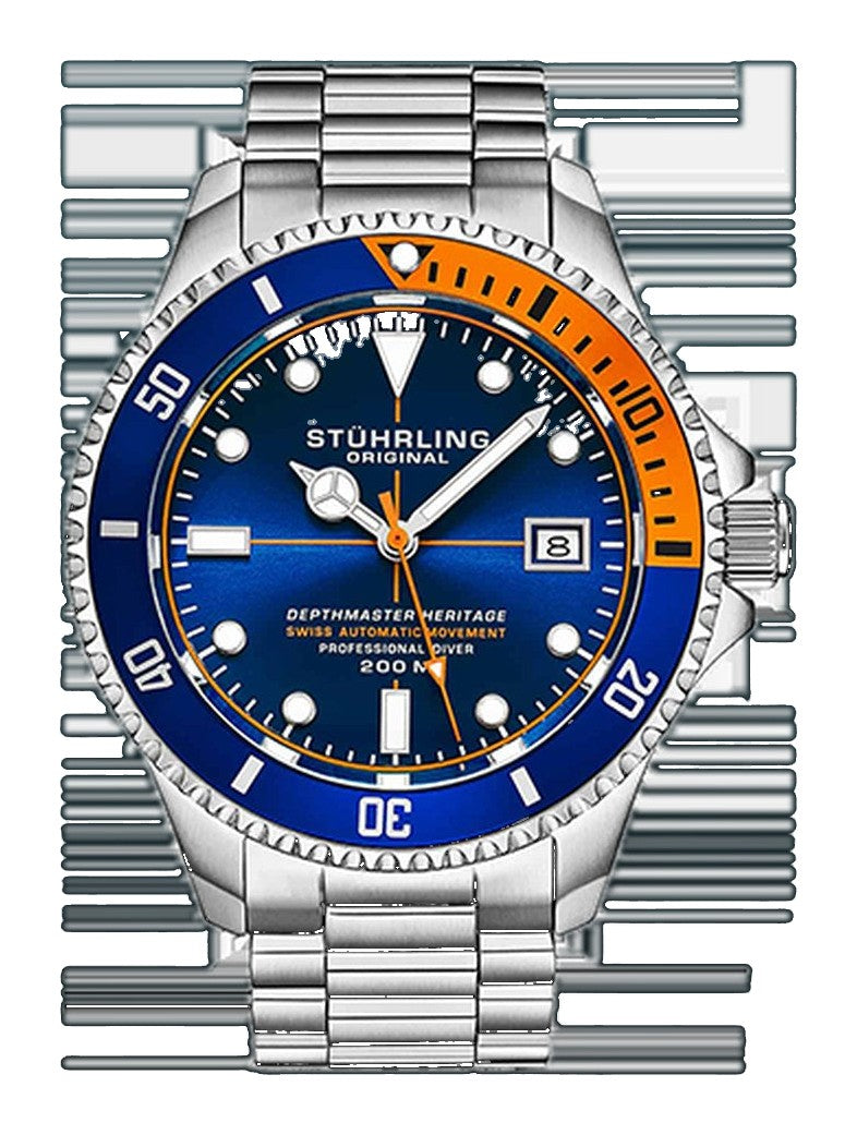 Aquadiver Blue Dial / Silver Stainless Steel Orange | Blue Dial