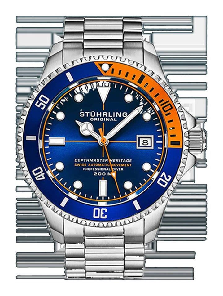 Aquadiver Blue Dial / Silver Stainless Steel Orange | Blue Dial