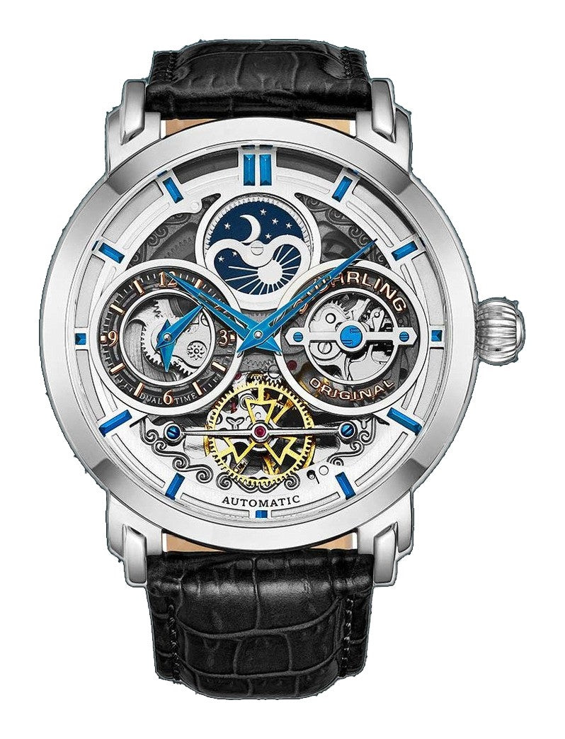 Legacy Silver Dial / Black Leather Blue Yellow | Silver Dial