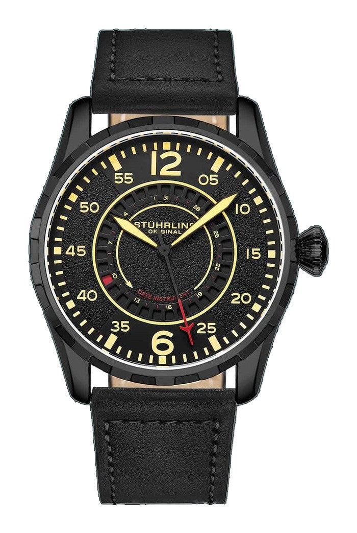 Aviator Black Dial / Black Leather | Black Dial