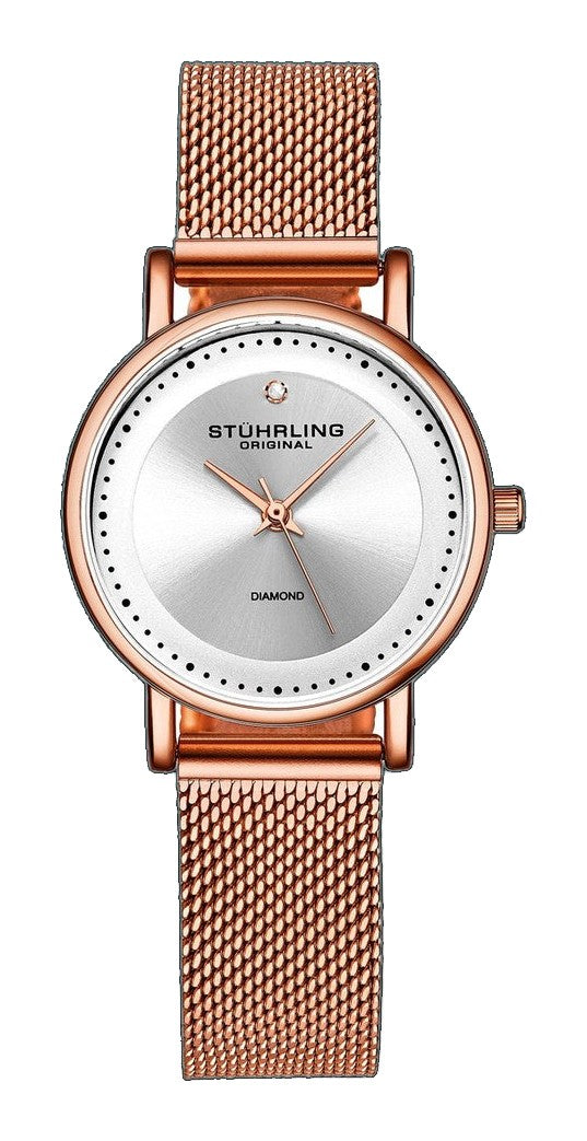 Symphony Rose Gold Stainless Steel | Silver Dial