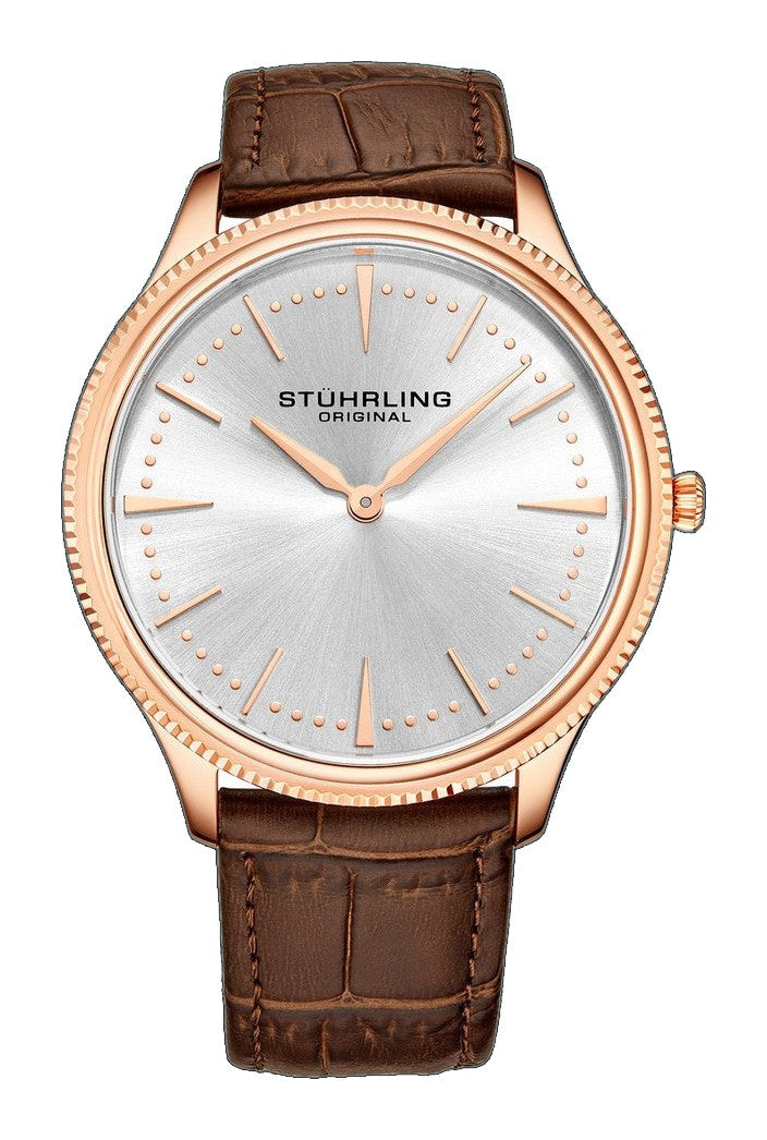 Symphony Brown/Leather/Silver Dial/Rose/Rose  Case | Silver Dial
