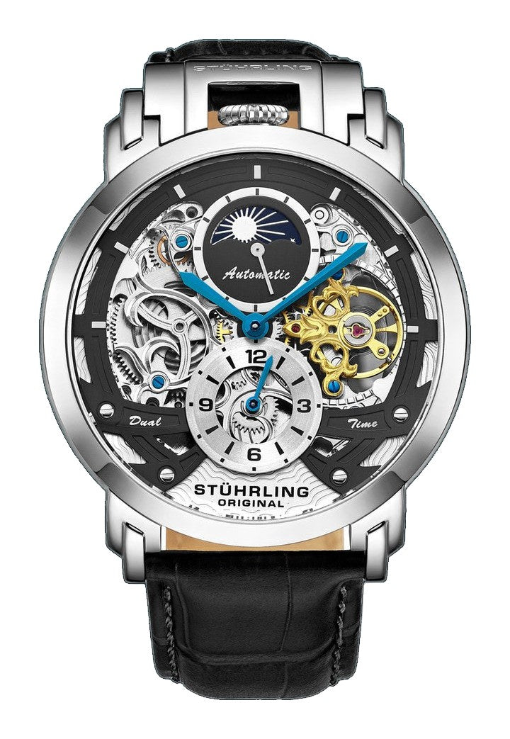 Legacy Silver/Black Leather | Black Dial