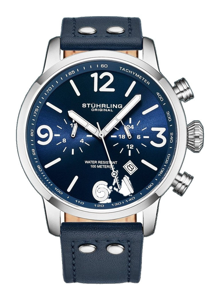Aviator Blue/ Leather | Blue Dial