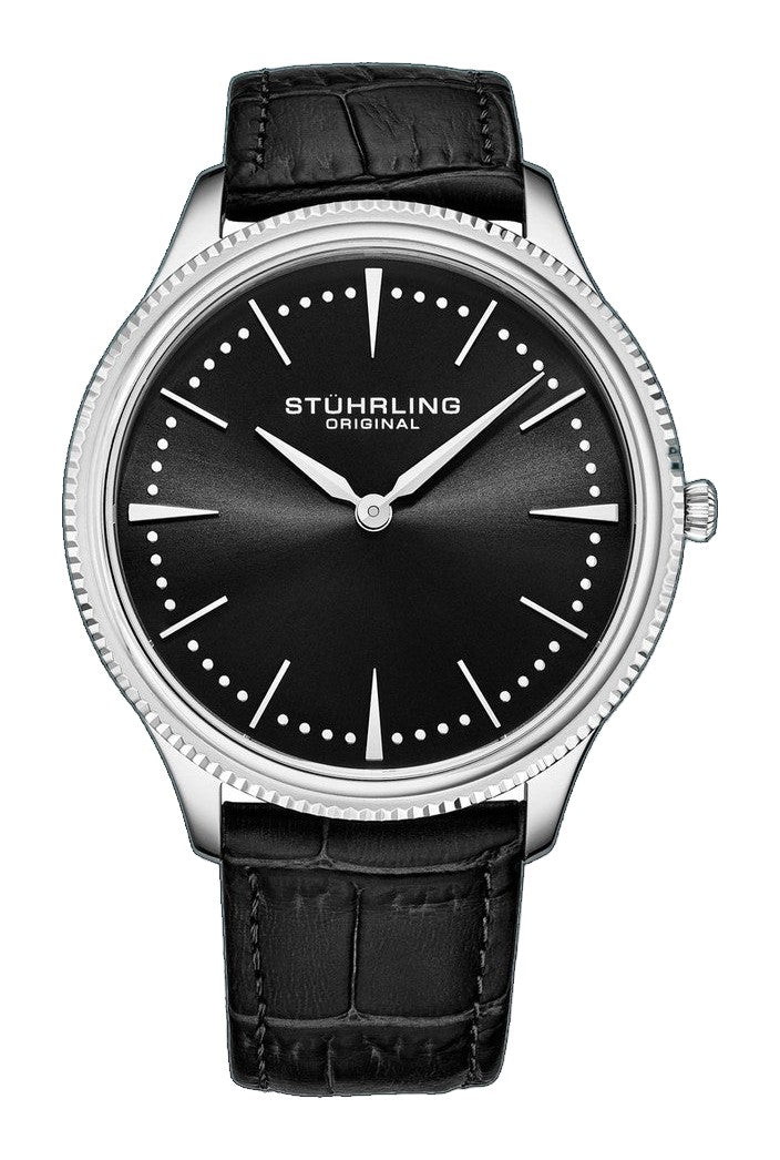Symphony Black/Leather/Black Dial/Silver Case | Black Dial