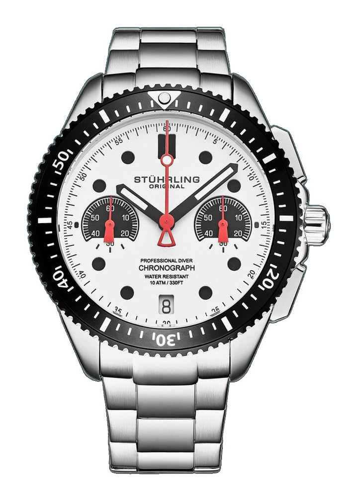 Monaco Silver/Stainless Steel Silver Dial