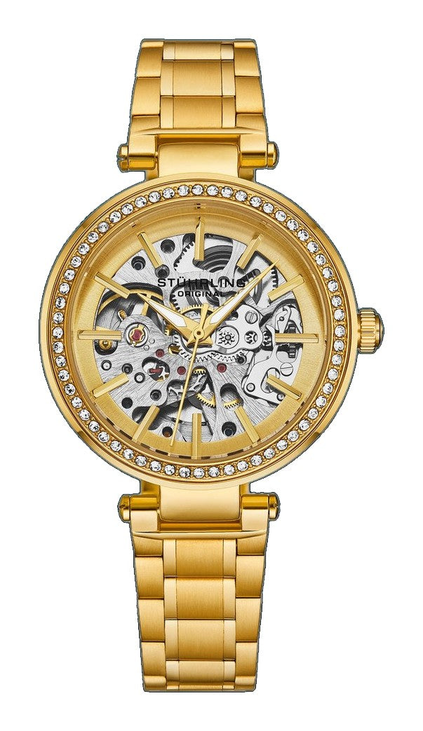 Radiant Elegance Automatic Skeleton Gold/Stainless | Gold Dial