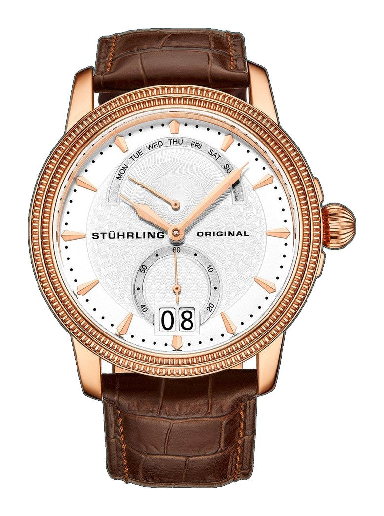 Symphony Brown/Leather/Silver Dial/Rose Case | Silver Dial