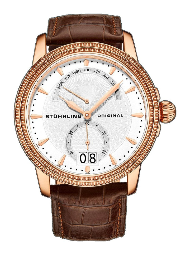 Symphony Brown/Leather/Silver Dial/Rose Case | Silver Dial