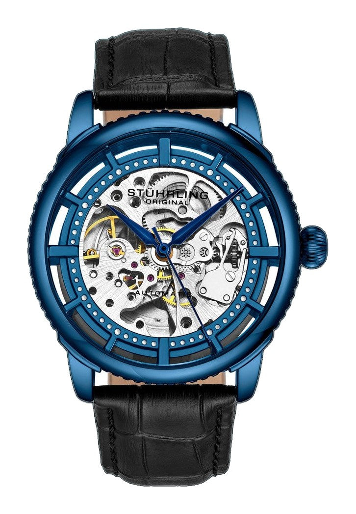 Legacy Automatic Blue/Black Skeleton Watch