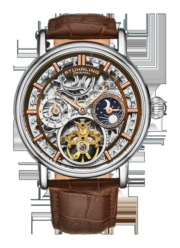 Legacy Automatic 43mm Skeleton Brown/Leather | Silver Dial