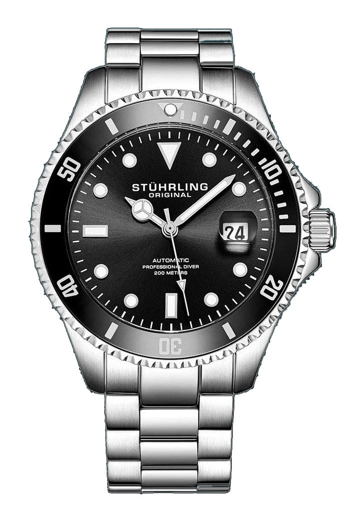 Aquadiver Black Dial/ Silver Stainless Steel Black Bezel | Black Dial
