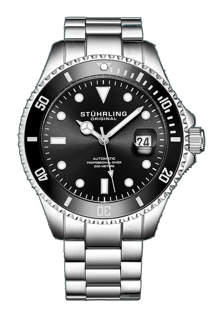 Aquadiver Black Dial/ Silver Stainless Steel Black Bezel | Black Dial