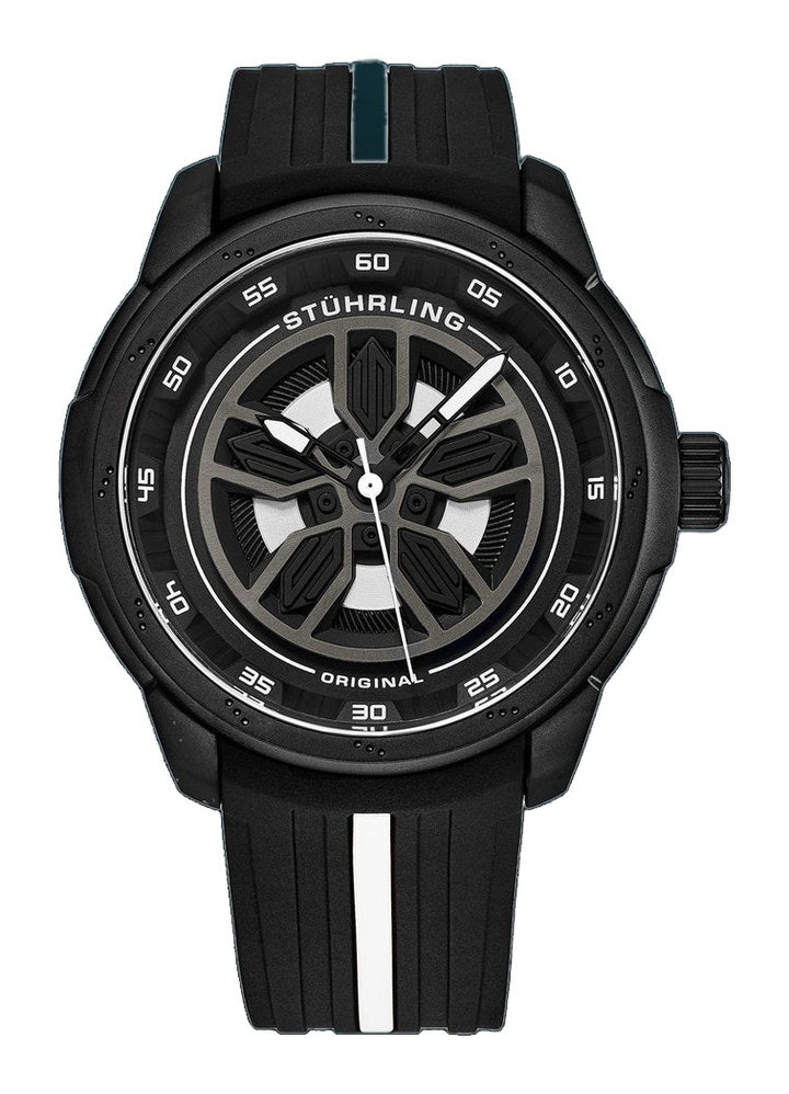 Aviator Black and white/Rubber/Black/Silver Dial/Black Case | Black Dial