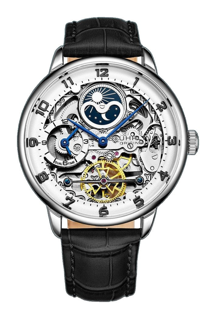 Legacy 3925 Black/Leather | Silver Dial