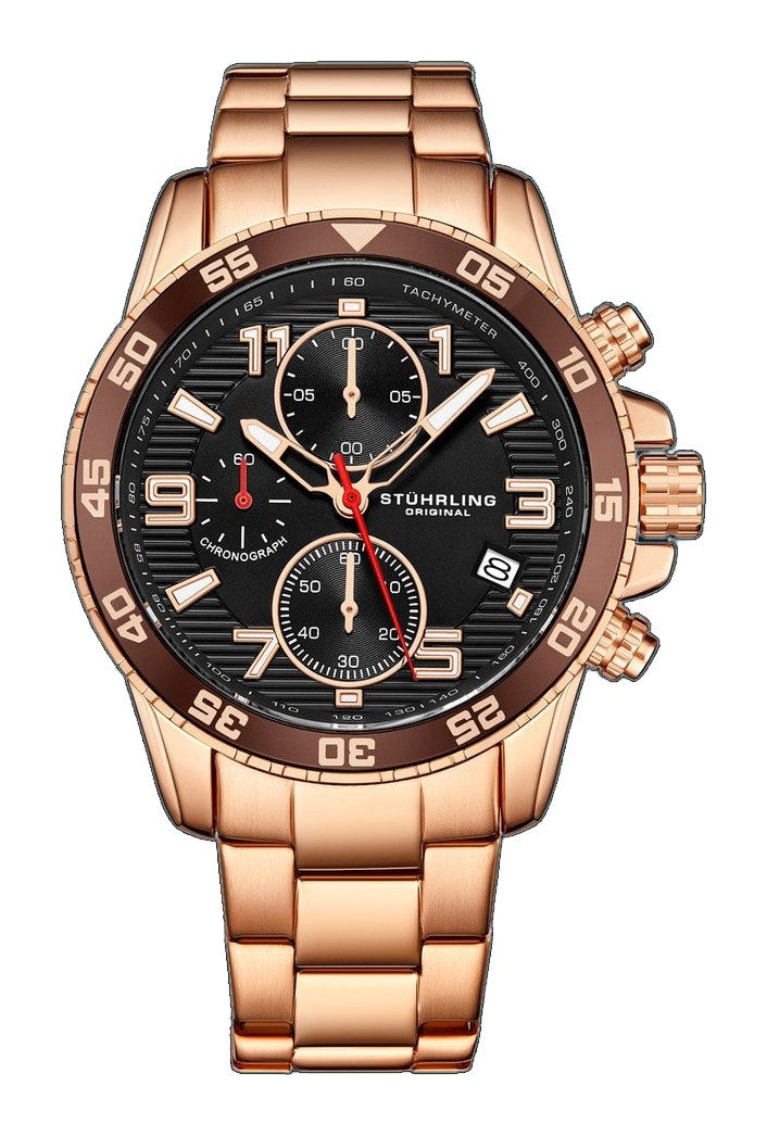 Monaco Rose Gold/Stainless Steel | Black Dial