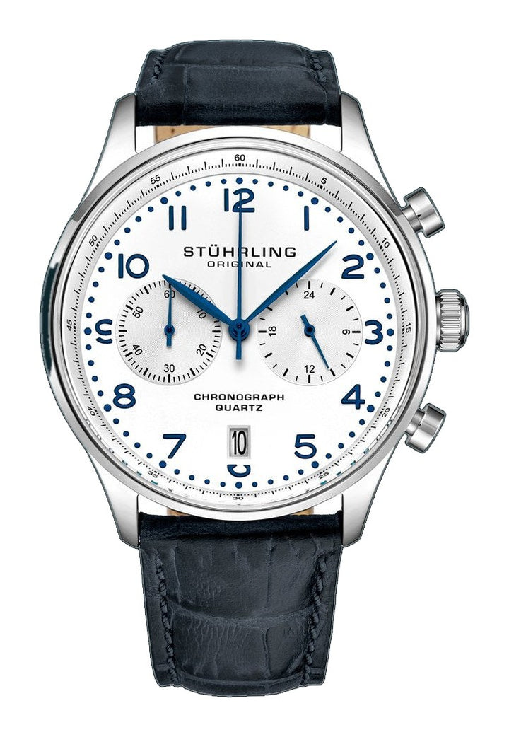 Monaco 4012 Blue/Leather | White Dial