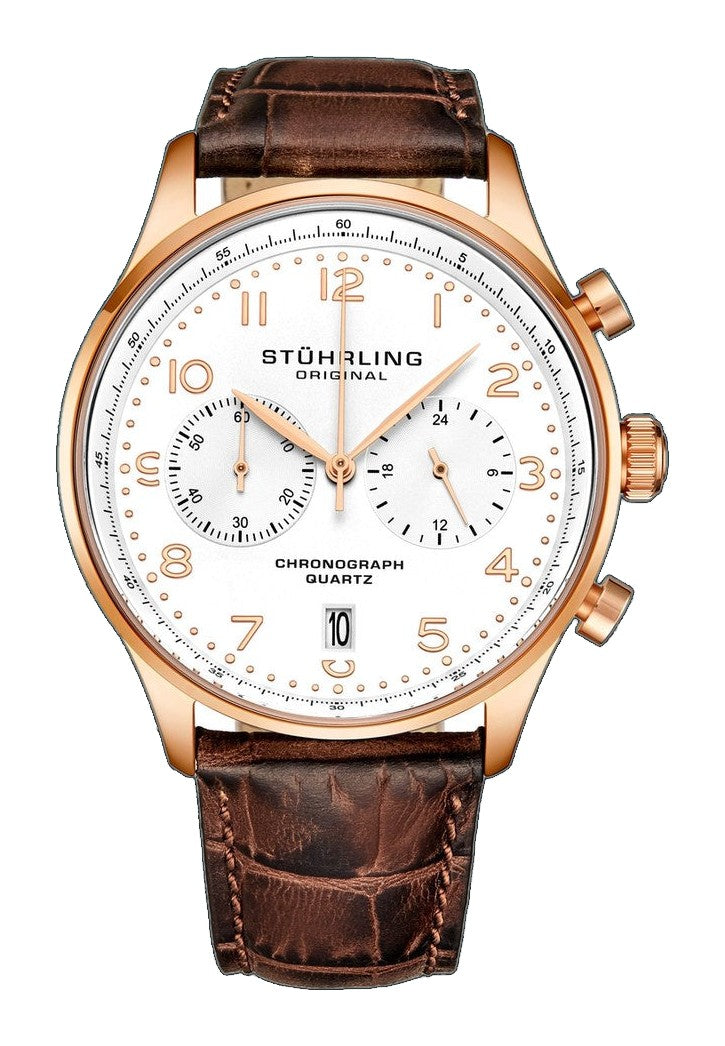 Monaco Chronograph Rose/Brown | White Dial