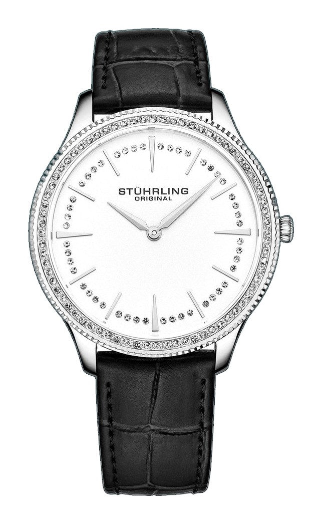 Symphony-3985.1 Black Leather | Silver Dial