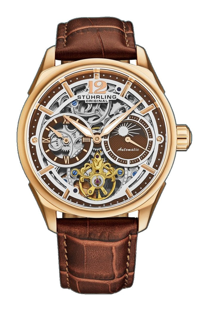 Legacy Automatic Skeleton Rose/ Browm | Rose Dial