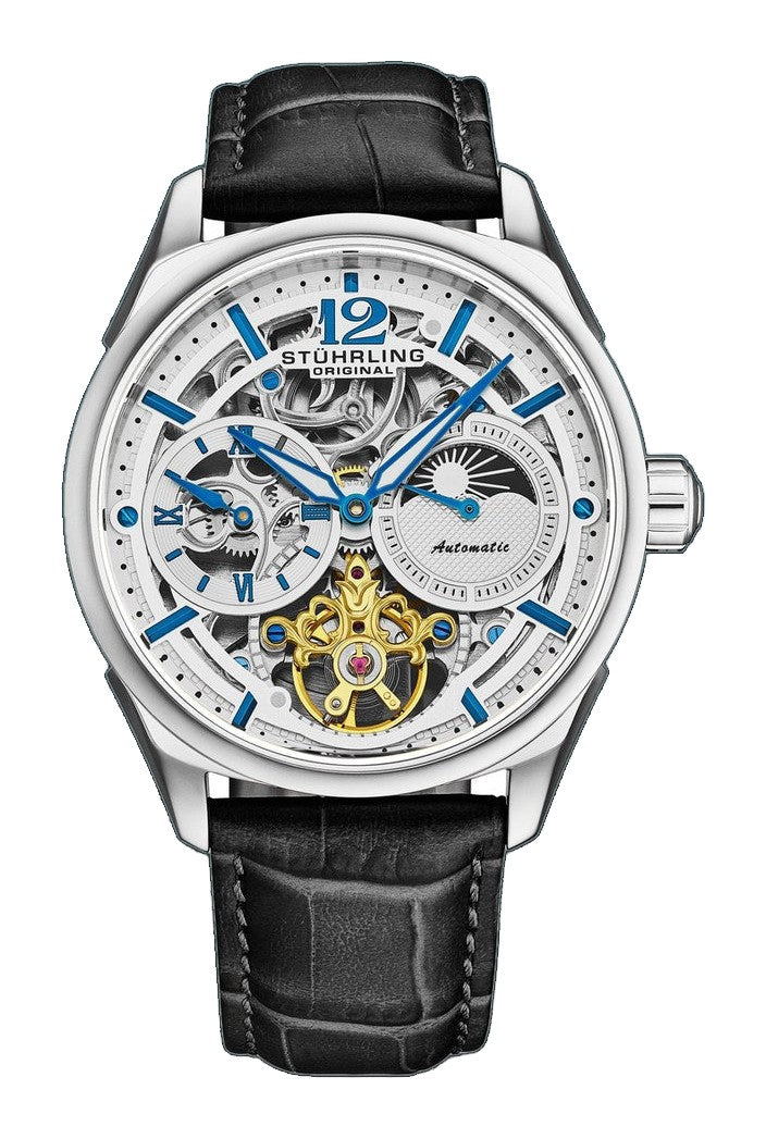 Legacy Automatic Skeleton Silver/ Black | Silver / Blue Dial