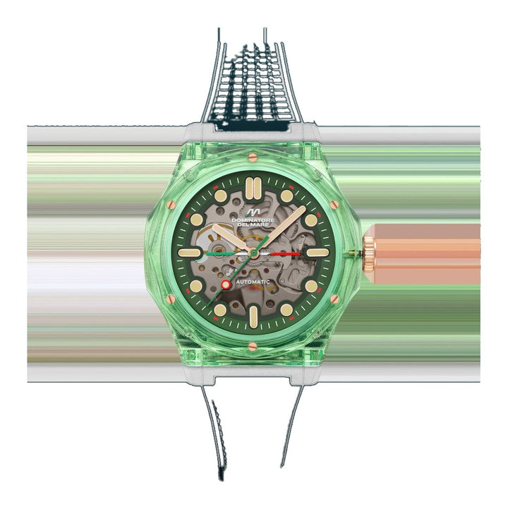 Ravello Automatic Green & White/ Silicone | Green Dial
