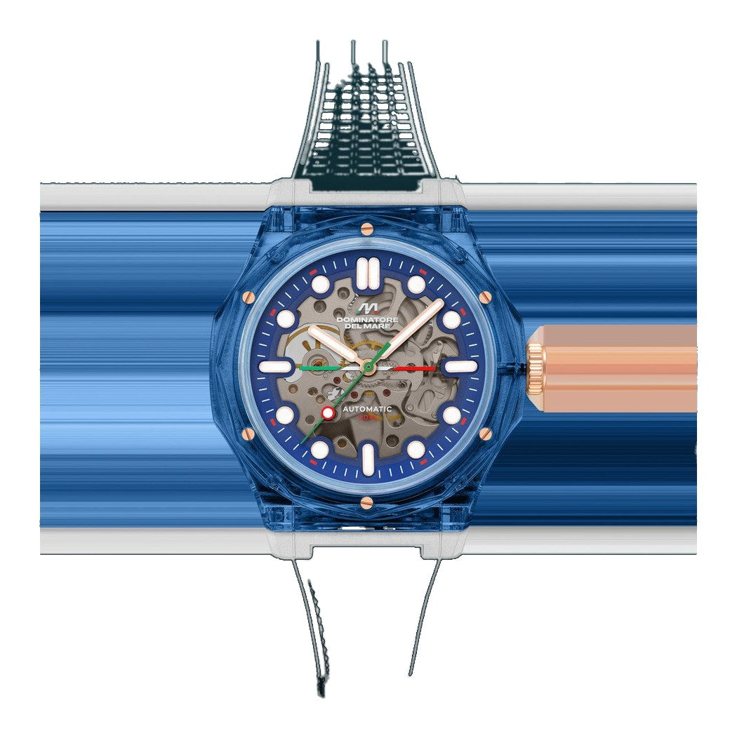 Ravello Automatic Blue & White / Silicone | Blue Dial