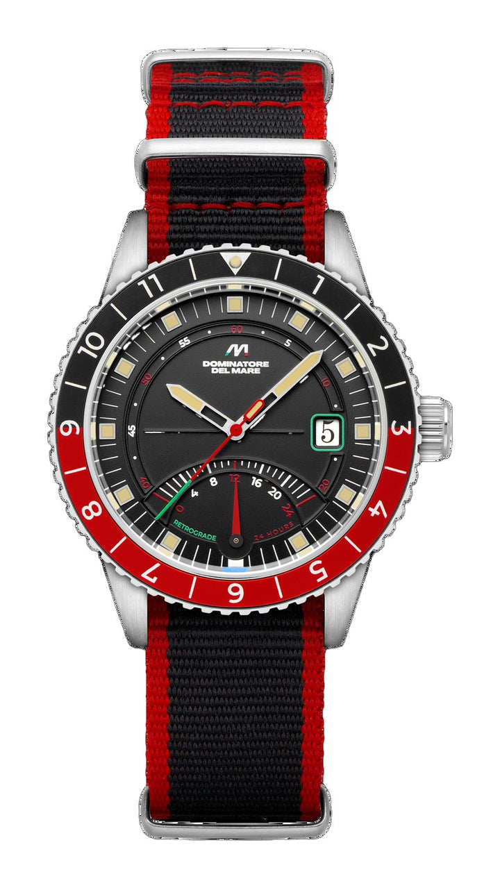 Fano Retrograde Black / Nylon Strap | Black Dial