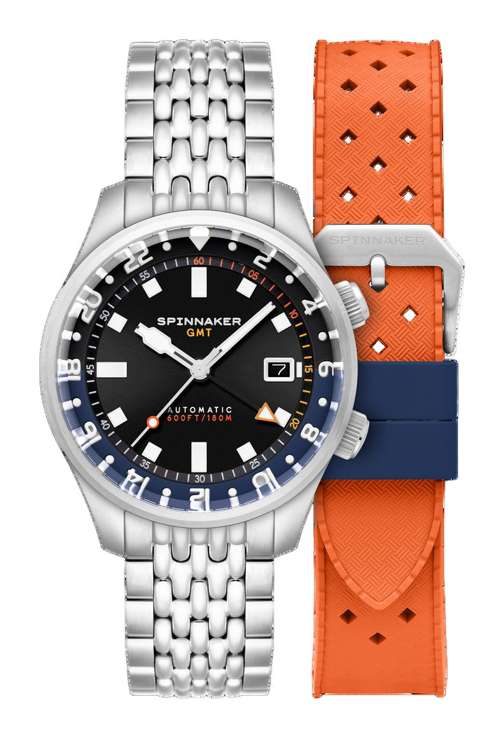 Bradner GMT Automatic Black / Stainless Steel Black Dial