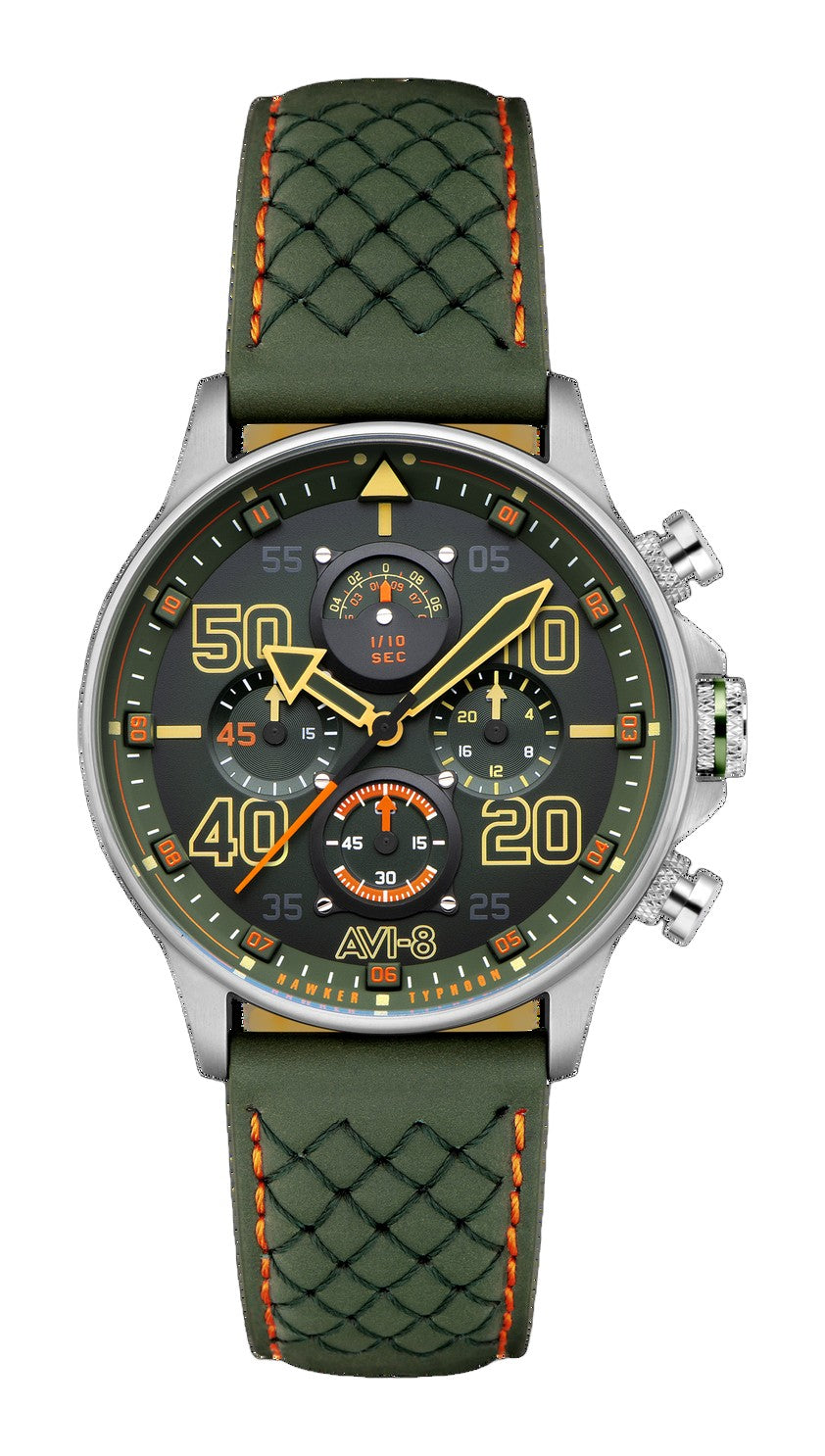Coningham Chronograph Green / Leather Green Dial