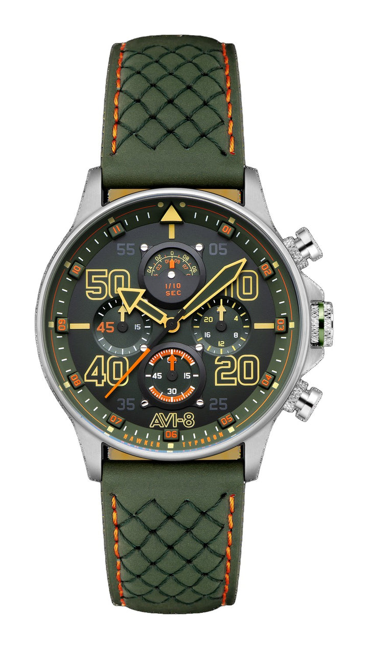 Coningham Chronograph Green / Leather Green Dial