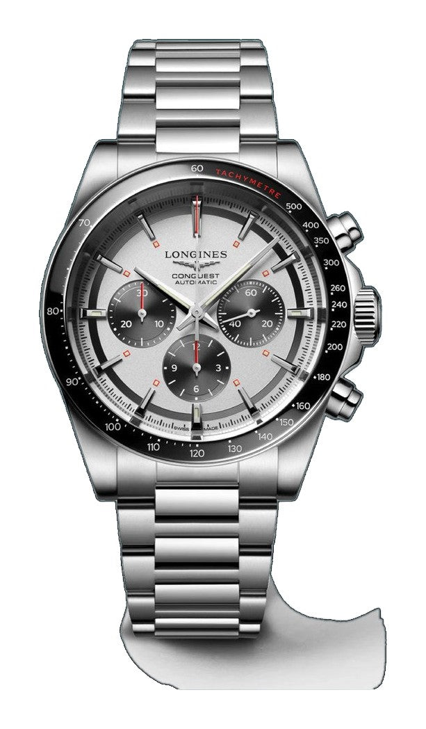 Conquest Chronograph Silver / Stainless Steel | Silver Dial