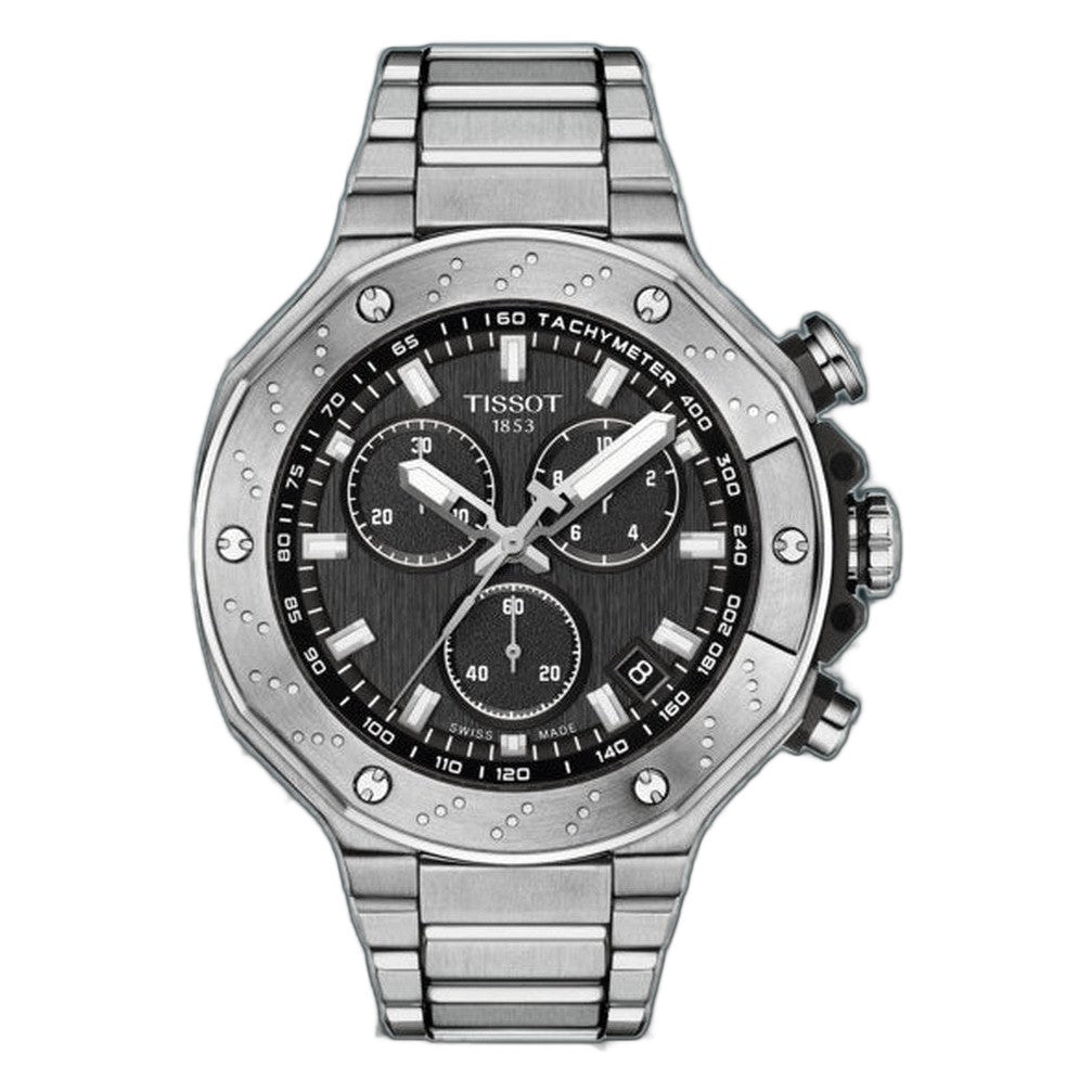Tissot T-Race Chronograph Silver-tone Black Dial