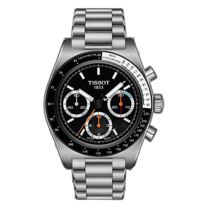 Tissot PR516 Mechanical Chronograph Silver-tone Black Dial