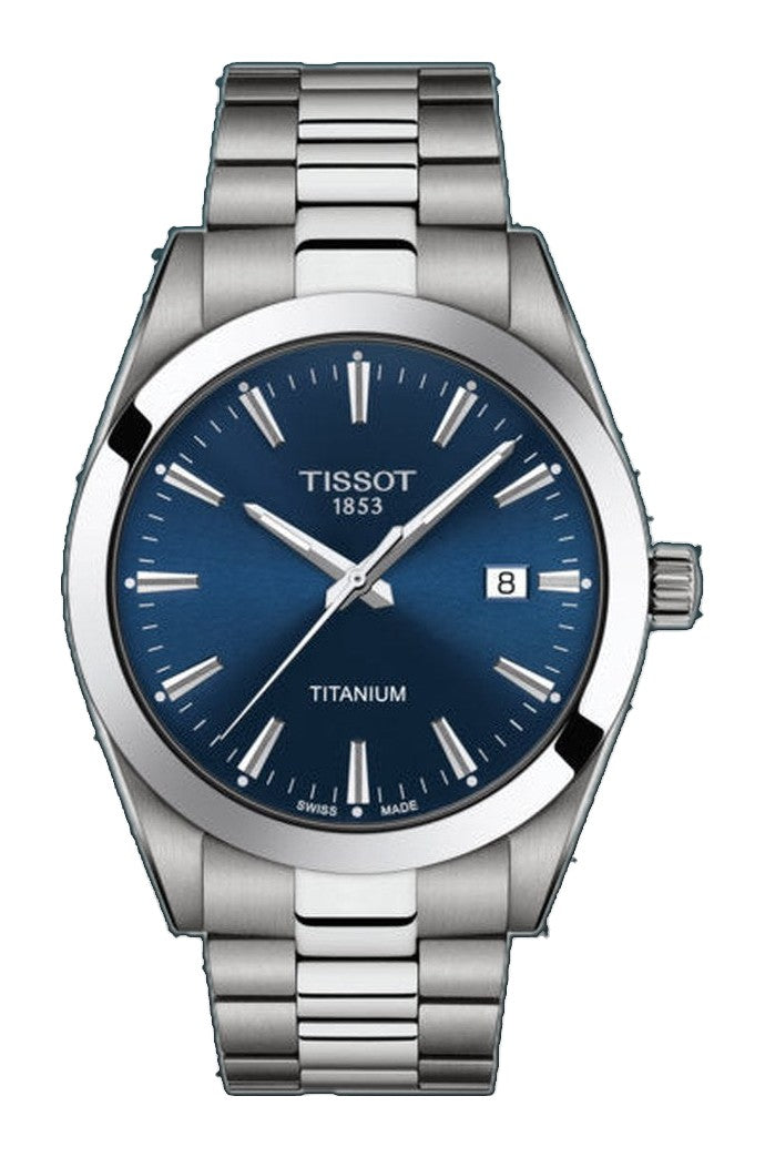 Gentleman Titanium Silver-tone Blue Dial