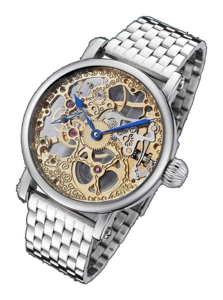 Skeleton Series stainless/two tone | Gold Dial