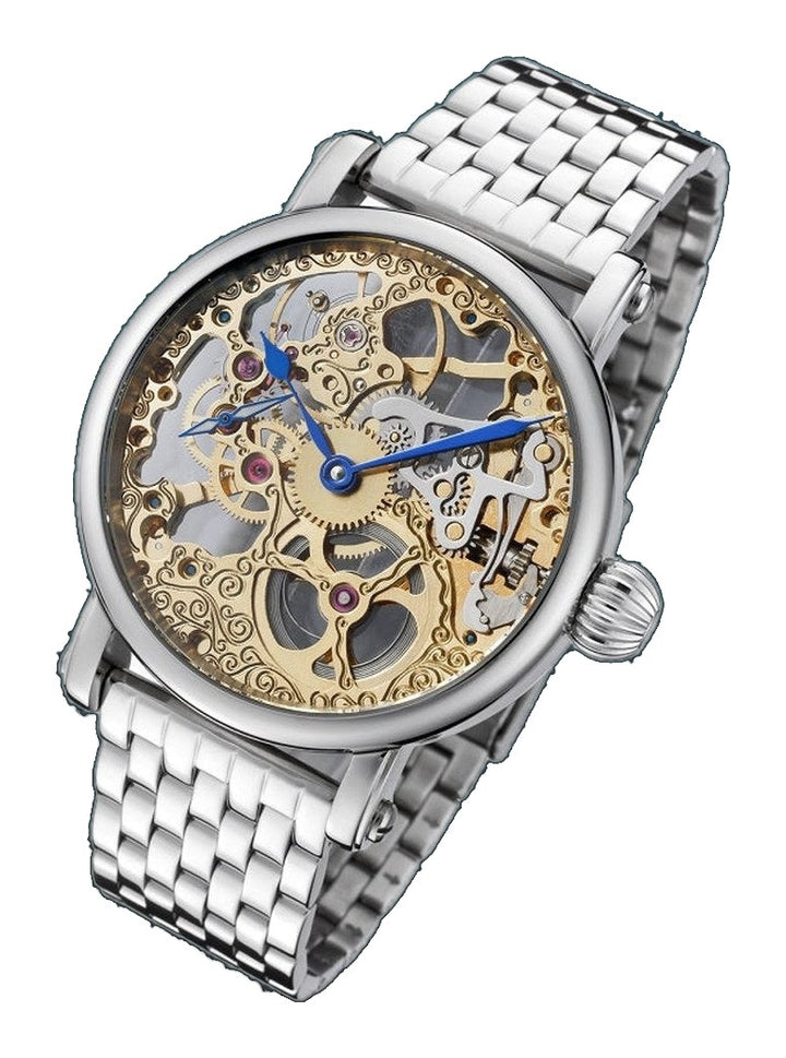 Skeleton Series stainless/two tone | Gold Dial