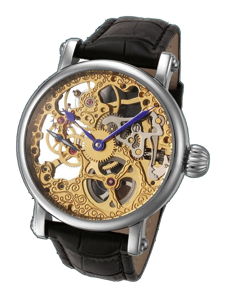 Skeleton Series brown/two tone | Gold Dial