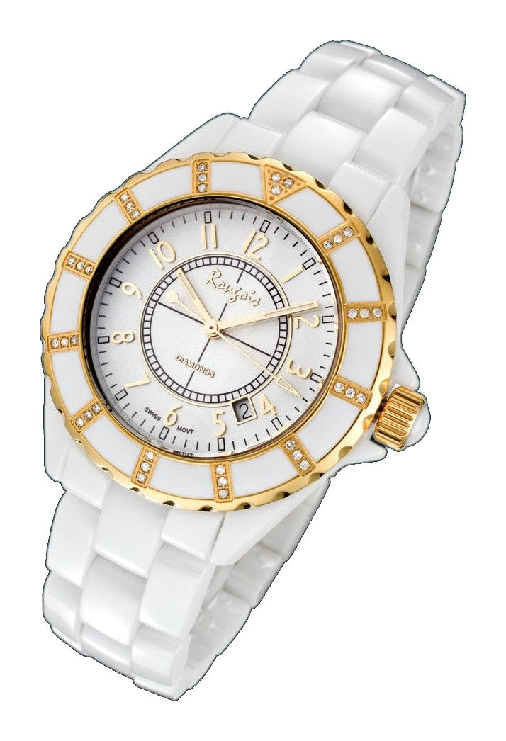 Iconic Series ceramic white/yellow gold | White Dial