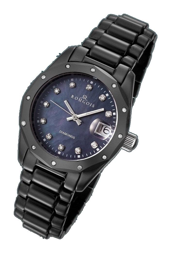 Girls Best Friend Series black ceramic/diamond | Mother of Pearl Dial