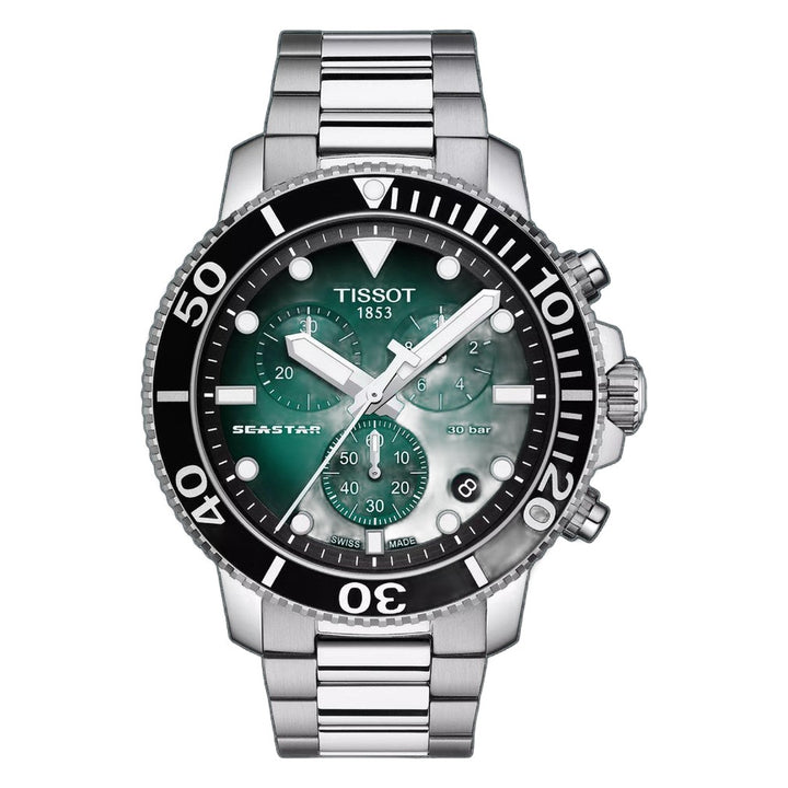 Tissot Seastar 1000 Chronograph Green / Stainless Steel | Green Dial