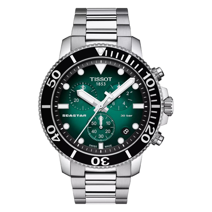 Tissot Seastar 1000 Chronograph Green / Stainless Steel | Green Dial