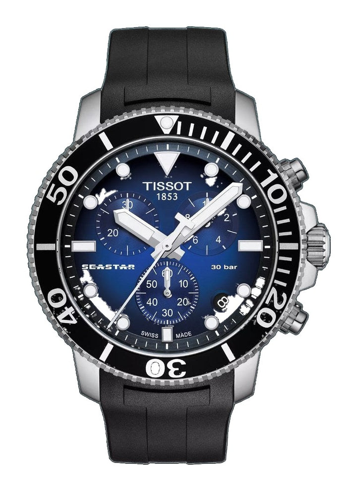 Seastar 1000 Chronograph Blue / Rubber | Blue Dial
