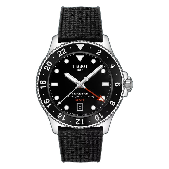 Tissot Seastar 1000 GMT Black / Rubber | Black Dial