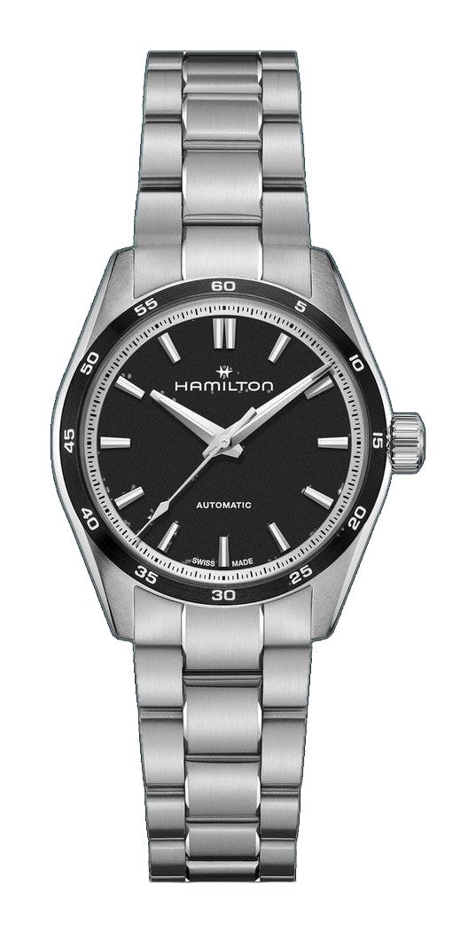 JAZZMASTER PERFORMER AUTOMATIC Silver/SS Black Dial