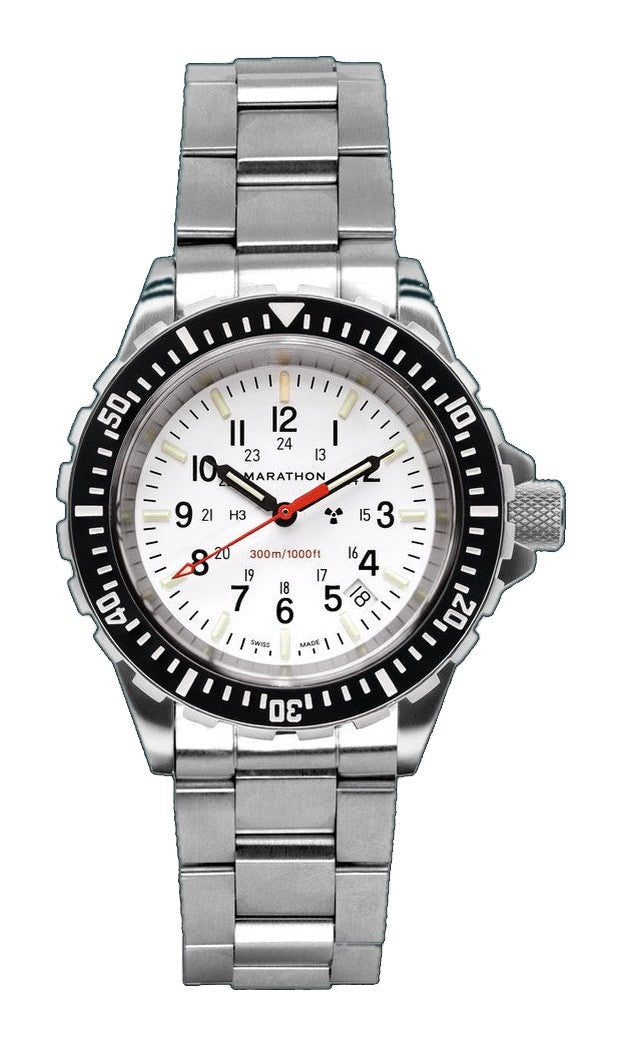 Divers Quartz White NGM/Steel Bracelet | Arctic White Dial